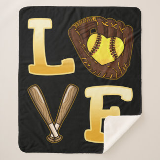 Cobertor Sherpa Jogador de Softball Sports