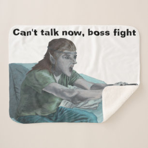 Cobertor Sherpa Jogador de videogame da Elf Fantasy Art Sherpa Bla