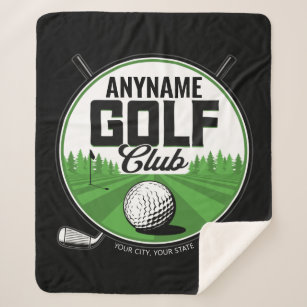 Cobertor Sherpa Jogador do Clube Golf Pro Golf, nome personalizado