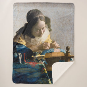 Cobertor Sherpa Johannes Vermeer - O Lacemaker
