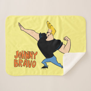 Cobertor Sherpa Johnny Bravo Flexing