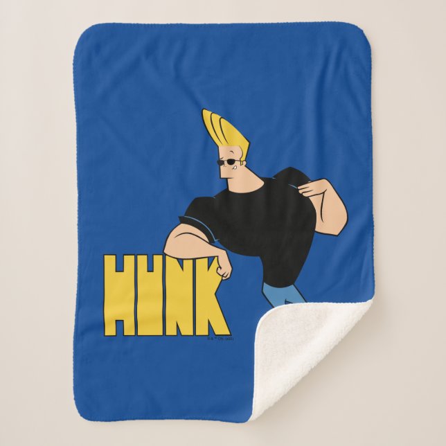Cobertor Sherpa Johnny Bravo - Hunk (Frente)