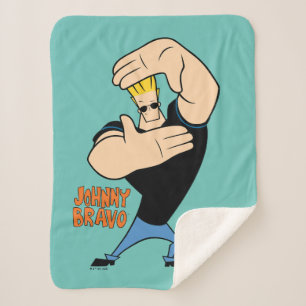 Cobertor Sherpa Johnny Bravo Picture Frame Pose
