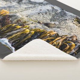 Cobertor Sherpa Jovem Selo De Peles Na Rocha