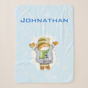 Cobertor Sherpa Joyous Winter Cat