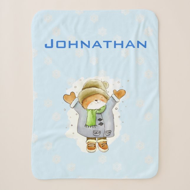 Cobertor Sherpa Joyous Winter Cat (Frente)