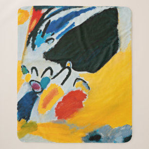 Cobertor Sherpa Kandinski Impressão III Concerto Pintura Abstrata