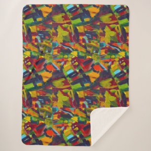 Cobertor Sherpa Kandinsky Abstrato Modern Art Professional