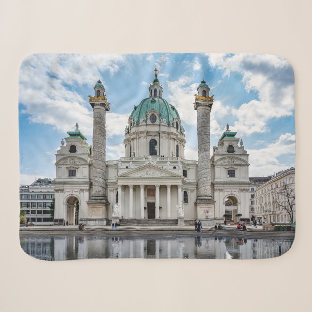 Cobertor Sherpa Karlskirche em Viena, Áustria (Frente (Horizontal))
