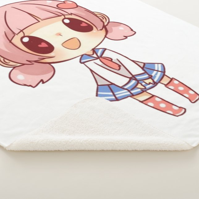Cobertor De Bebe kawaii, anime, garota, apenas, que, ama, esboça