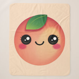 Cobertor Sherpa Kawaii Peach Sherpa Blanket