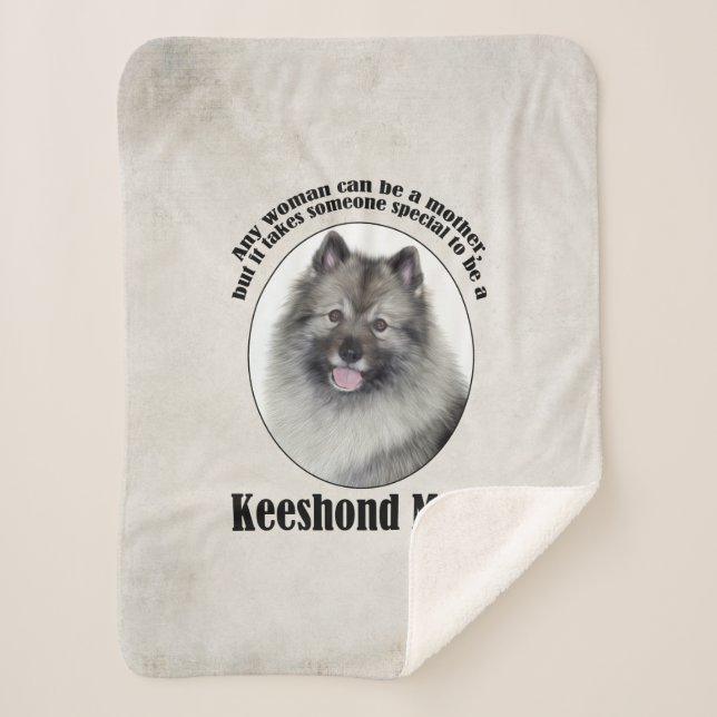 Cobertor Sherpa Keeshond Mãe (Frente)
