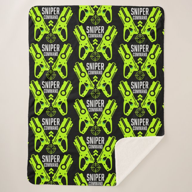 Cobertor Sherpa Kids Toy Gun Battsniper (Frente)