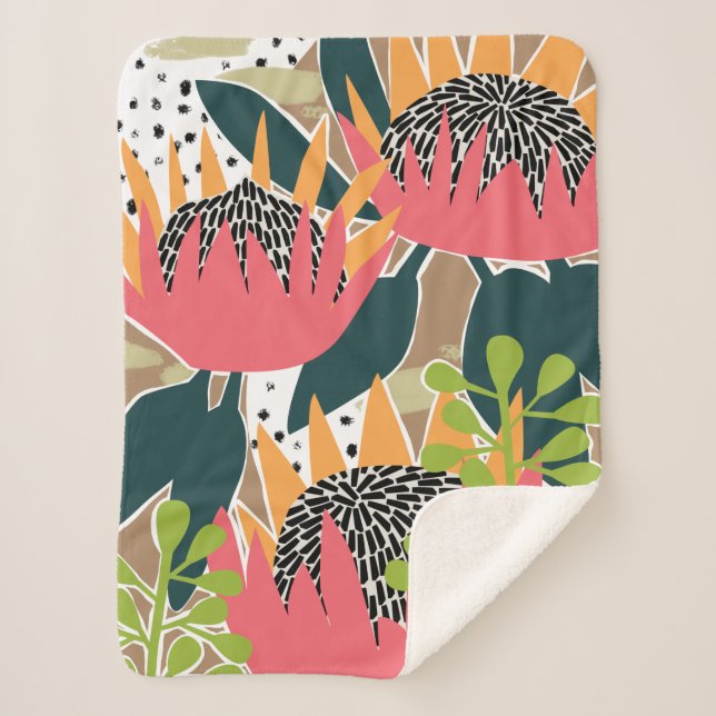 Cobertor Sherpa King Protea I (Frente)