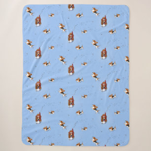 Cobertor Sherpa KiniArt Snorkeling Basset Hounds
