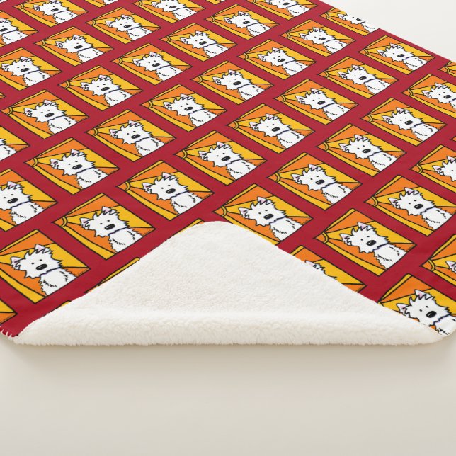 Cobertor Sherpa KiniArt Westie Sunshine Sherpa Blanket (3/4)
