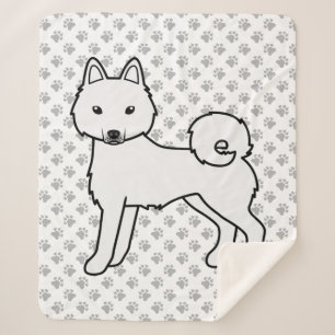 Cobertor Sherpa Klee Kai Cute Cartoon Cog Branco