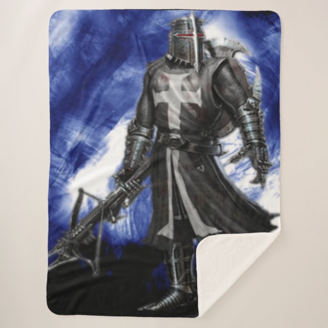 COBERTOR SHERPA KNIGHT AZUL (Frente)