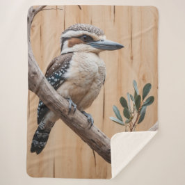 Cobertor Sherpa Kookaburra australiano em uma Arte da Vida Selvage