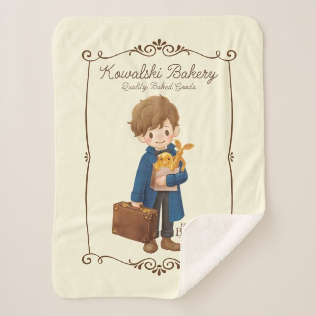 Cobertor Sherpa Kowalski Bakery - Newt Scamander (Frente)