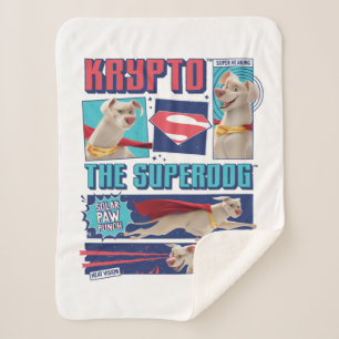 Cobertor Sherpa Krypto Os Painéis De Quadrinhos Super Cachorros