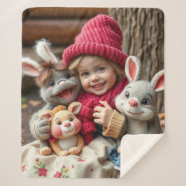 Cobertor Sherpa Kuschelfreunde im Herbstzauber