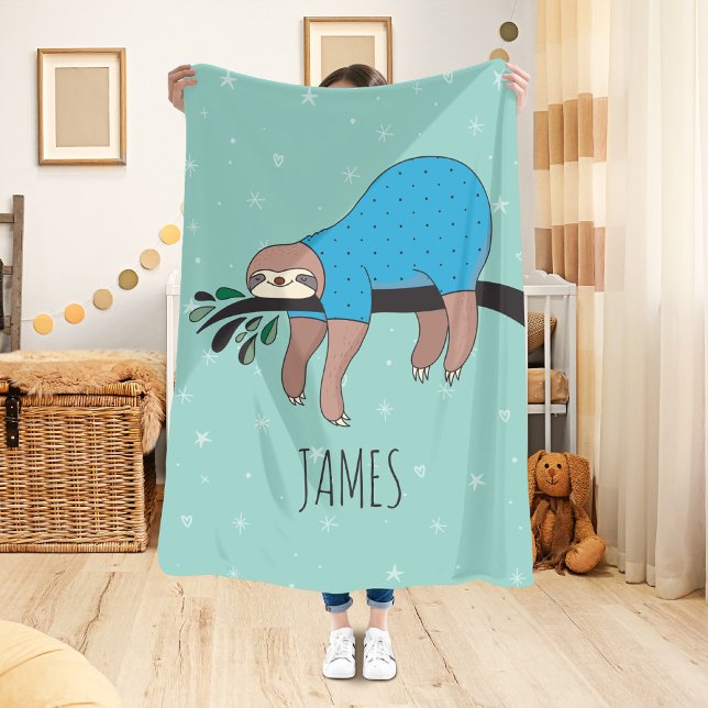 Cobertor Sherpa Lã Cuta (Snuggle like a sleepy sloth with this blanket full of personality!)