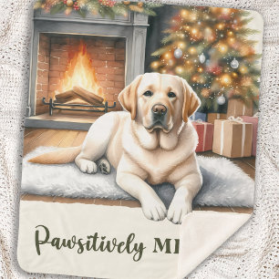 Cobertor Sherpa Labrador Amarelo - Cão-Neve - Laboratório Amarelo