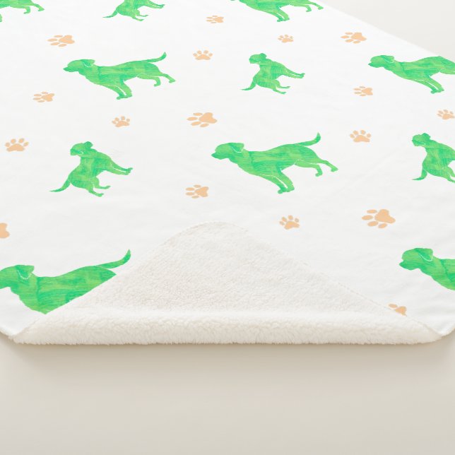 Cobertor Sherpa Labrador Blanket - Presente Verde Pastel Mínimo (3/4)