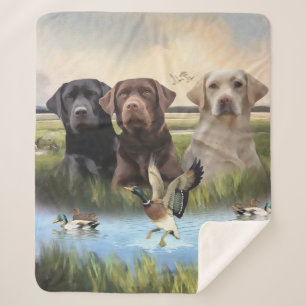 Cobertor Sherpa Labrador Retrievers (Cães caçadores)