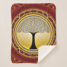 Cobertor Sherpa Lacy Tree of Life