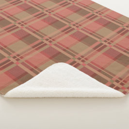 Cobertor Sherpa Lady Tartan Pattern Escocesa Rosa