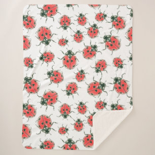 Cobertor Sherpa Ladybugs