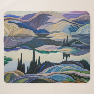 Cobertor Sherpa Lago Mirror Franklin Carmichael