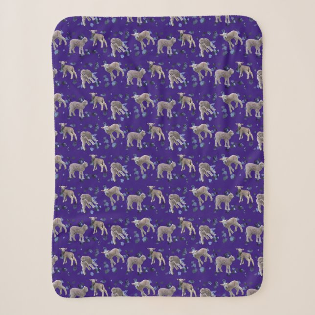 Cobertor Sherpa Lamb Frenzy (Roxo) (Frente)