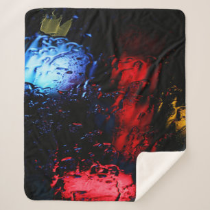 Cobertor Sherpa Lâmpada vermelha e azul