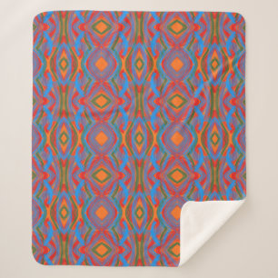 Cobertor Sherpa Laranja Abstrato