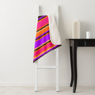 Cobertor Sherpa Laranja, Magenta, e Sherpa Blanket com distribuiçã