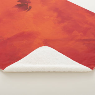 Cobertor Sherpa Laranja Queimada - Leaf Abtract Autumn