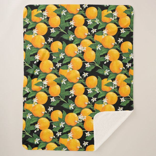 Cobertor Sherpa Laranjas (Frente)