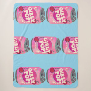 Cobertor Sherpa Lata de Refrigerante Rosa Cereja Pop Feminina Ro