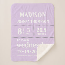 Cobertor Sherpa Lavanda Boca Fora de Nascimento Anúncio