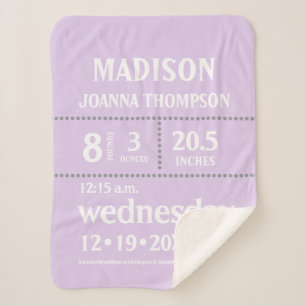 Cobertor Sherpa Lavanda Boca Fora de Nascimento Anúncio