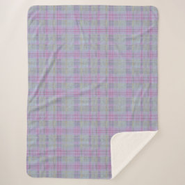 Cobertor Sherpa Lavender Plaid Harmony 