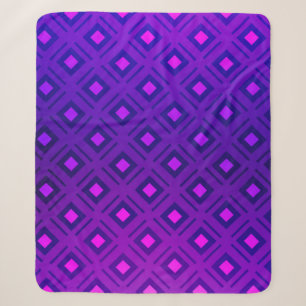 Cobertor Sherpa Layout roxo claro com linhas, retângulo. Brilho