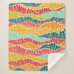 Cobertor Sherpa Leafy Mosaic