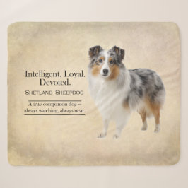 Cobertor Sherpa Lealdade e Devoção Silenciosa do Shetland Sheepdog