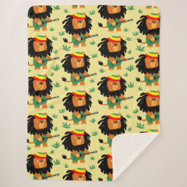 Cobertor Sherpa Leão De Cartoon Bonito De Zion