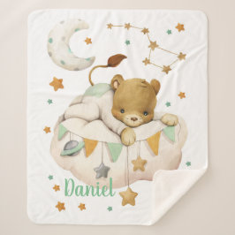 Cobertor Sherpa Leão espacial Sherpa Blanket