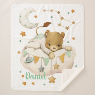 Cobertor Sherpa Leão espacial Sherpa Blanket